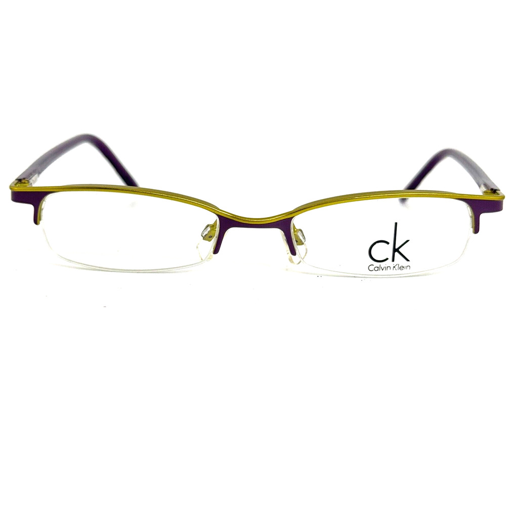 Calvin Klein Eyeglasses Frames 5137 513 Green Purple Half Rim 49-19-135 H1156